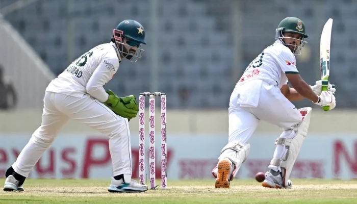 First Test: Bangladesh have set Pakistan a target of 268 runs.