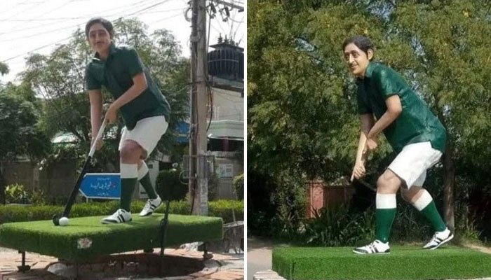 hockey-stick-ball-gets-stolen-from-bahawalpur-statue-of-hockey-legend-samiullah-khan