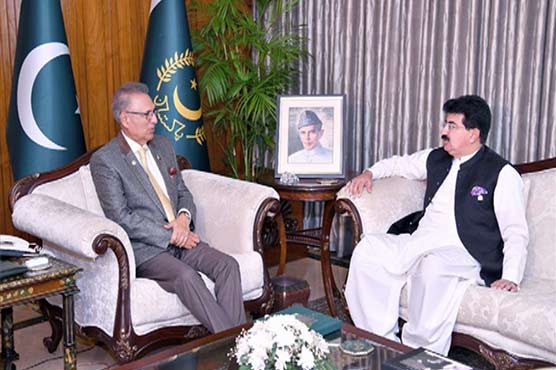 president-alvi-felicitates-newly-elected-senate-chairman