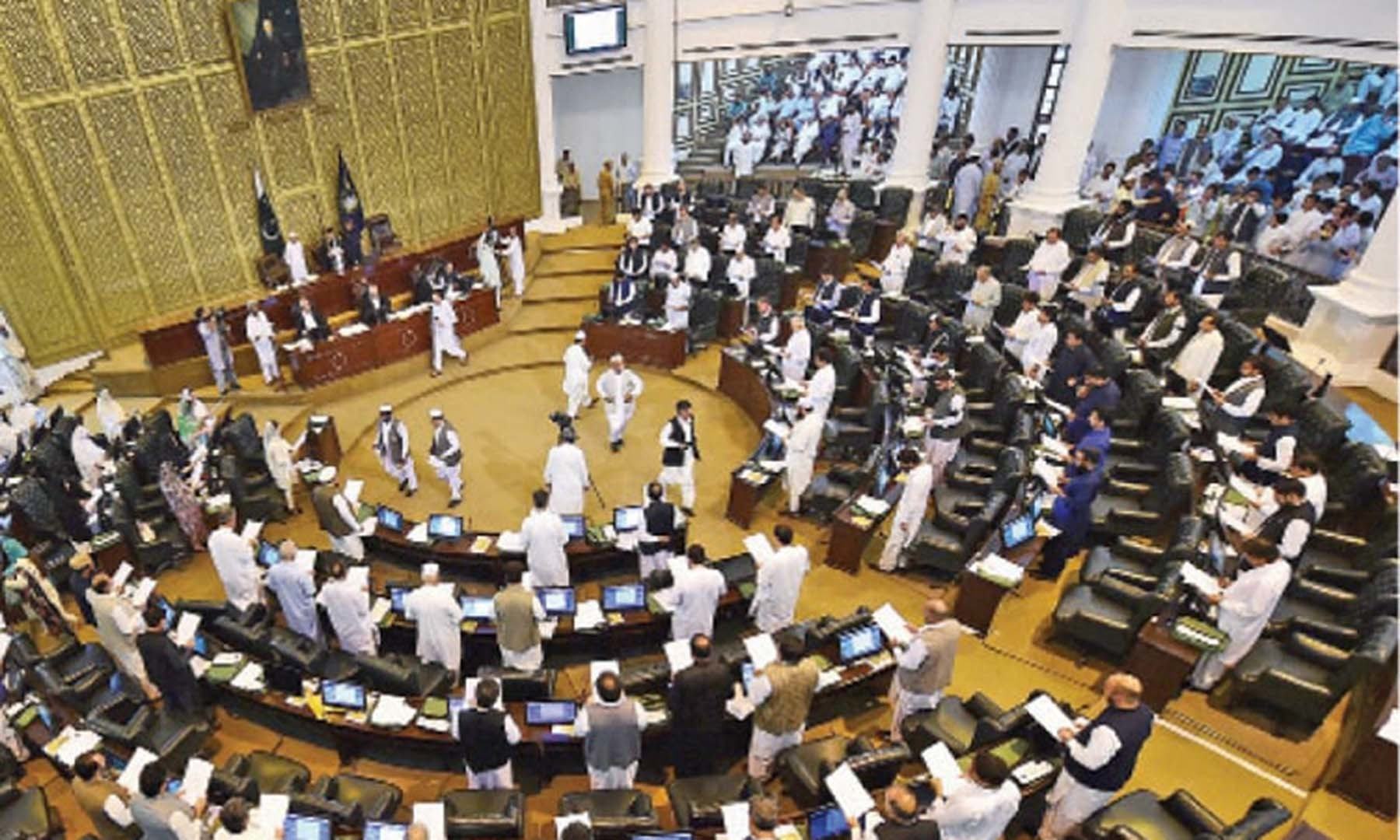 ruckus-as-opposition-mpas-in-kp-assembly-blow-trumpets-hammer-desks