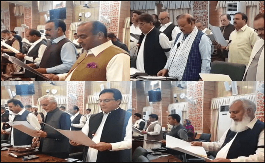 newly-elected-ajkla-members-take-oath-of-their-offices-in-muzaffarabad